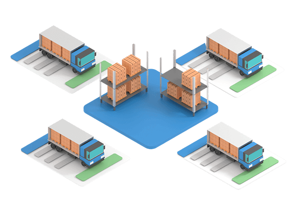 Netzwerk von Transportunternehmen